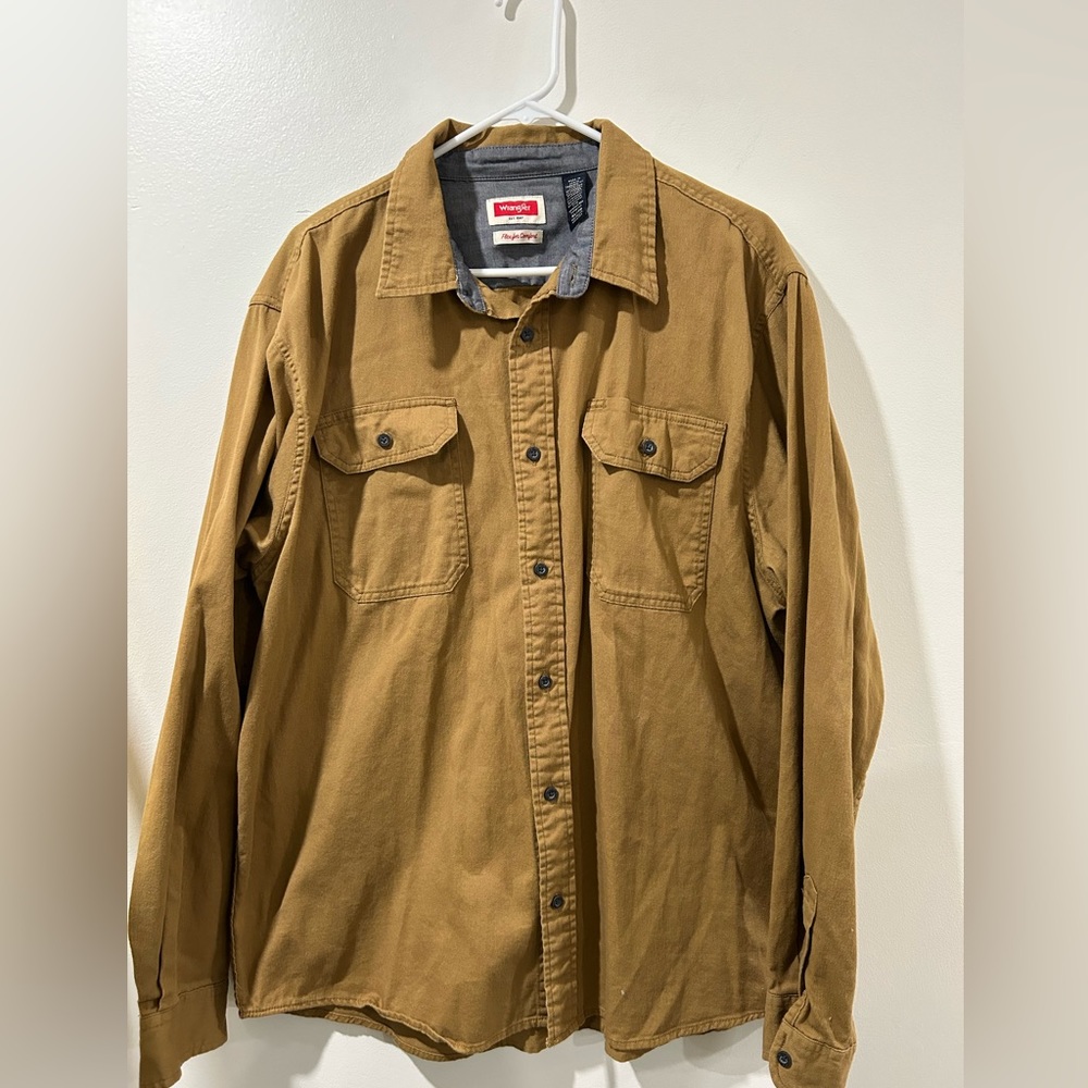 Wrangler Shirt Men'sXL‎ Button All Day Comfort Epic Soft Western Cowboy